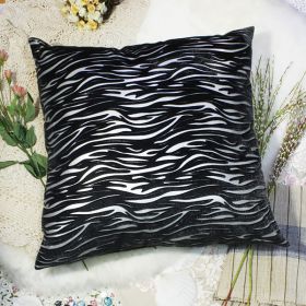 [Black White Flame] Decorative Pillow Cushion / Floor Cushion (23.6 by 23.6 inches)