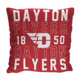 Dayton OFFICIAL NCAA "Stacked" Woven Pillow; 20" x 20"