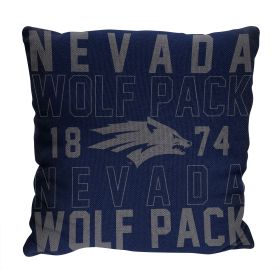 Nevada Reno OFFICIAL NCAA "Stacked" Woven Pillow; 20" x 20"