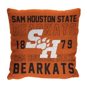 Sam Houston State OFFICIAL NCAA "Stacked" Woven Pillow; 20" x 20"