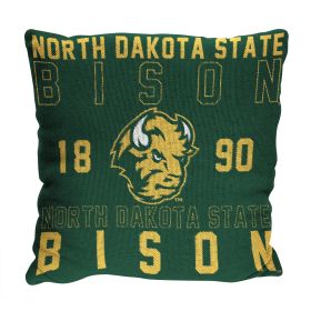North Dakota State OFFICIAL NCAA "Stacked" Woven Pillow; 20" x 20"