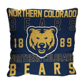 Northern Colorado OFFICIAL NCAA "Stacked" Woven Pillow; 20" x 20"
