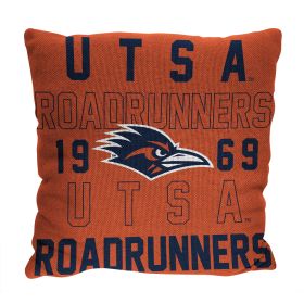 Texas At San Antonio OFFICIAL NCAA "Stacked" Woven Pillow; 20" x 20"