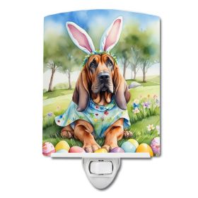 NEW Bloodhound Easter Egg Hunt Ceramic Night Light Compact, UL-Certified, Ideal for Bedroom, Bathroom, Nursery, Hallway, Kitchen, 6x4x3, Multicolor