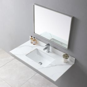 Montary 43x 22 inch bathroom stone vanity carrara gold color sintered stone vanity top with single faucet hole