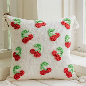 Spring Trufted Pillow Cover, 18x18 inch