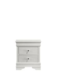 Blaze Modern Style 2-Drawer Night stand Made with Wood in White