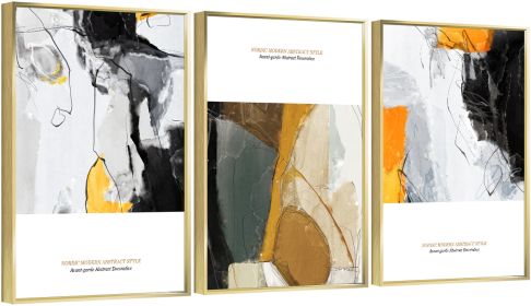 Framed Canvas Wall ArtOil Paintings Impressionism Aesthetic Prints Canvas Paintings for Living Room Bedroom Office Home; 3 Panels