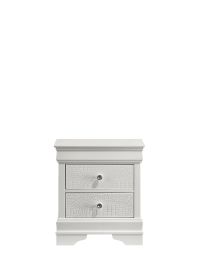 Blaze Modern Style 2-Drawer Night stand Made with Wood in White