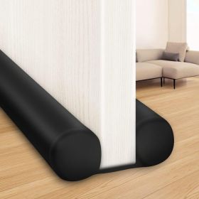 Large Door Draft Stopper 36 Inch, Adjustable Under Door Sweep And Noise Blocker For Draft, Breeze And Gap Sealing, Black (Option: Black)