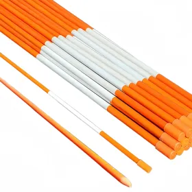 50PC Hollow Snow Pole With High Visibility Reflective Design, Suitable For Road/House/Driveway Snow Removal Indication (Option: 48inch)