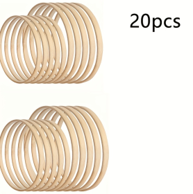 20 Bamboo Wreaths (Option: 20Pcs)