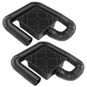 2Pcs Gutter Downspout Extension Low Profile No Deep Digging Catch Basin Downspout Extender With 4.9FT Flexible Extendable Hose For House Foundati (Color: Water Drain Extender)