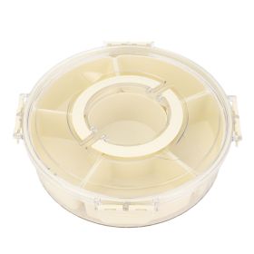 360° Rotating Divider Tray 6 Compartments Compact Sealed Snack Tray Divided Serving Tray For Road Trips Picnics Large 10 X 31cm / 3.94 X 12.2in (Option: Default)
