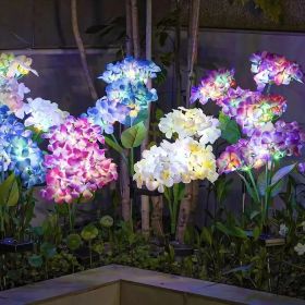 4 Pack Solar Garden Lights Realistic Hydrangea Garden Stake Lights, Solar Powered Flowers For Lawn Decoration, Backyard Decor, And Gift Giving (p (Option: 8Pcs)
