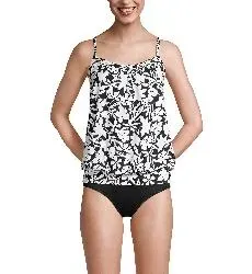 Women'sTummy HidingTop Swimsuit Adjustable Straps (Option: S)